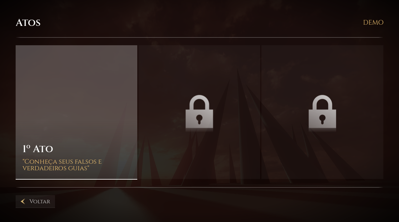 Estilo do Menu dos Atos.