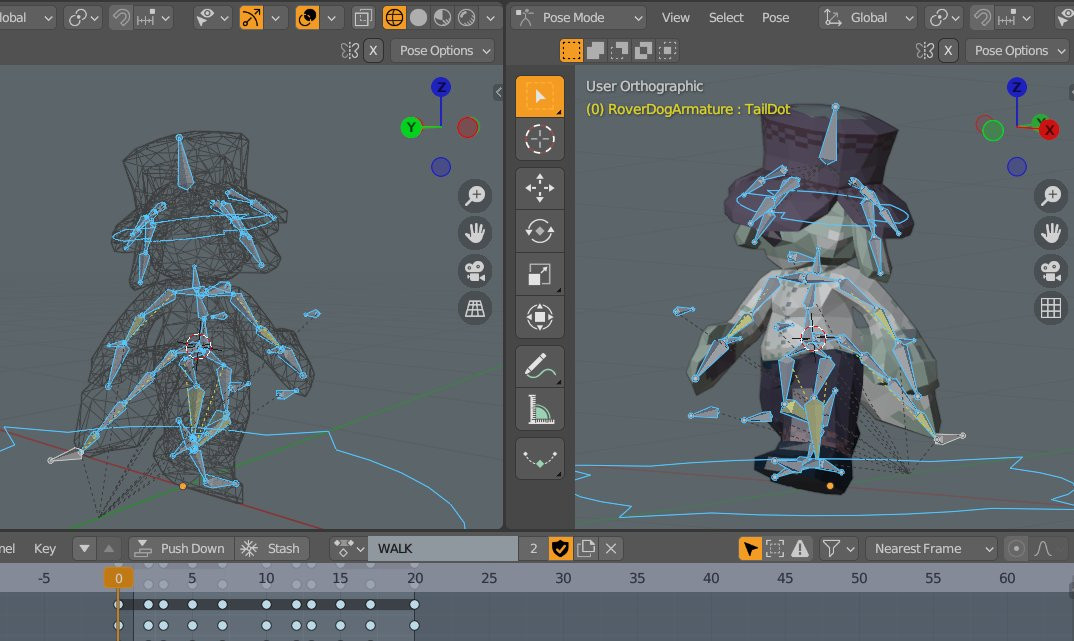 Modelagem e animação de Rover.